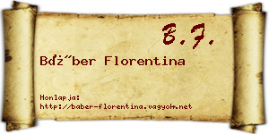 Báber Florentina névjegykártya